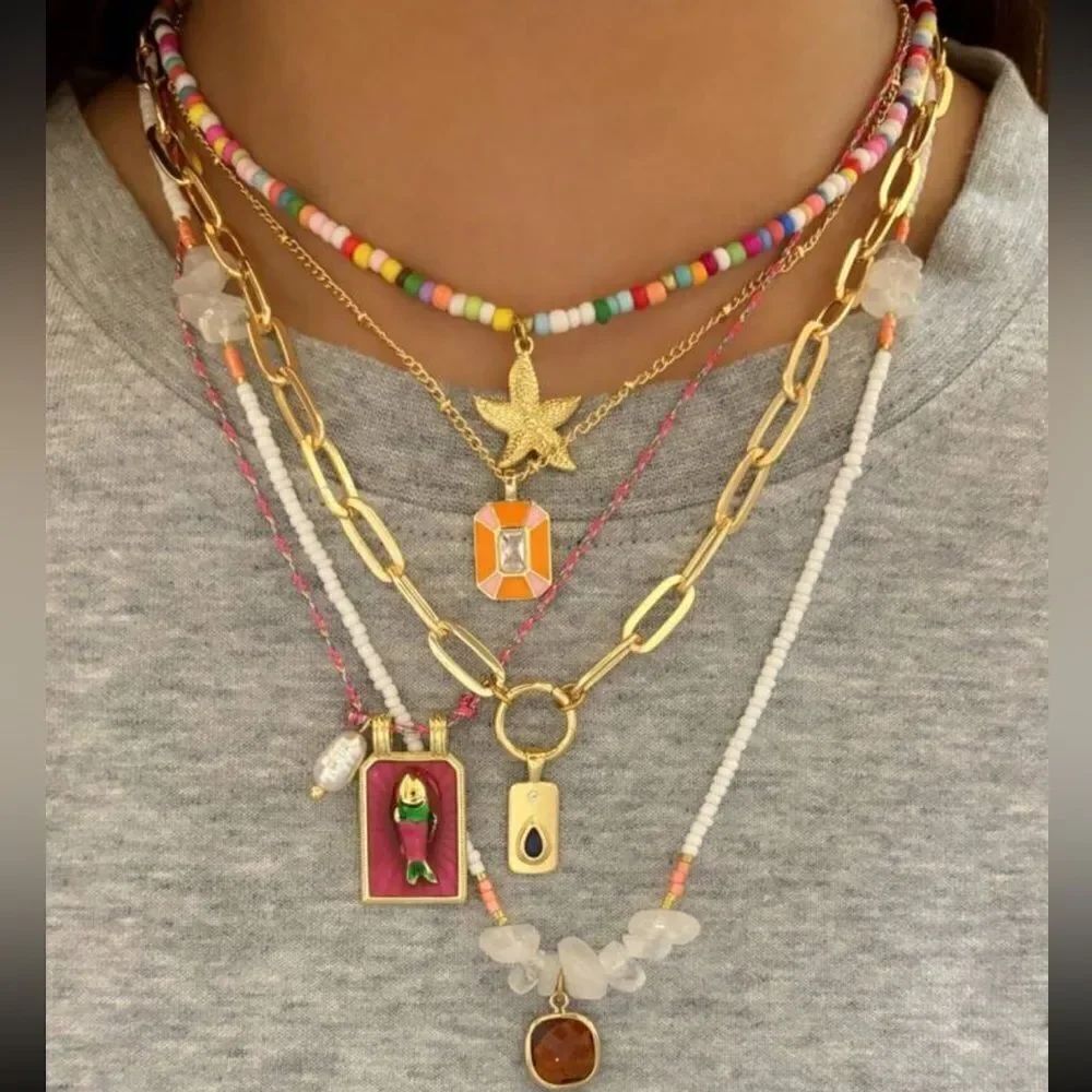 Colorful Layered Necklace Set N829